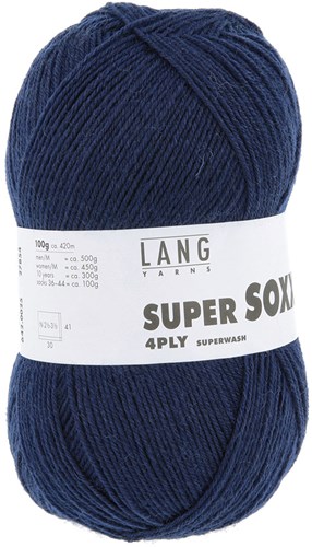 Lang Yarns Super Soxx 4-Fach 0001 Wit (4-draads)-2