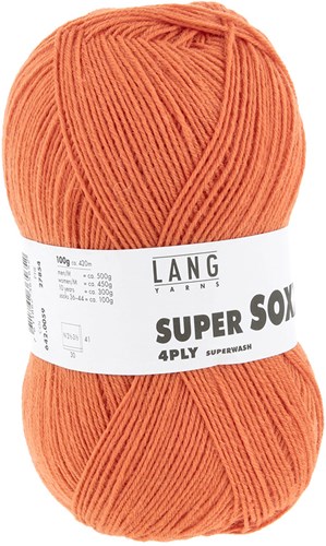 Lang Yarns Super Soxx 4-Fach 0023 Lichtgrijs Gemêleerd (4-draads)-2