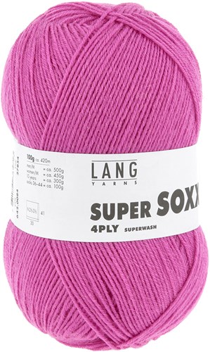 Lang Yarns Super Soxx 4-Fach 0070 Antraciet Melange (4-draads)-2