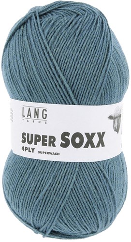 Lang Yarns Super Soxx 4-Fach 0072 Aqua (4-draads)