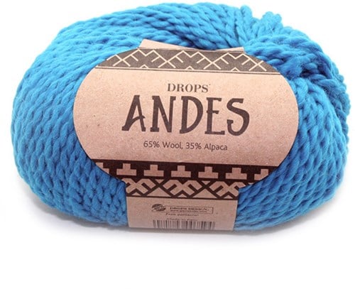 Drops Andes Uni Colour 6420 Turkoois