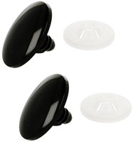 Plastic veiligheidsogen ovaal Zwart 11 mm (per paar)