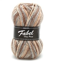 Drops Fabel Long Print 651 Sand