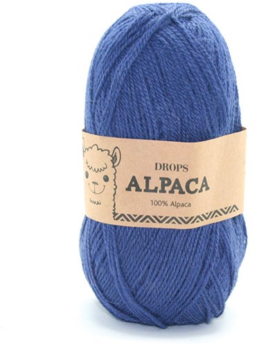 Drops Alpaca Uni Colour 6790 Kobaltblauw