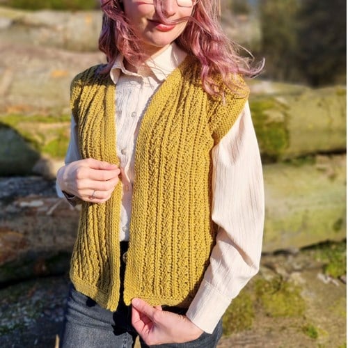 Goldenrod Waistcoat Haakpakket - It's Annemade
