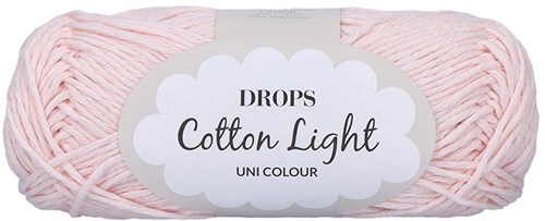 Drops Cotton Light Uni Colour 044 Marshmallow Roze