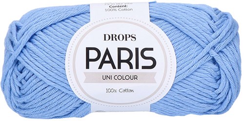 Drops Paris Uni Colour 73 Korenbloem blaiuw