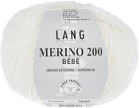 Lang Yarns Merino 200 Bebe 0301 Wit