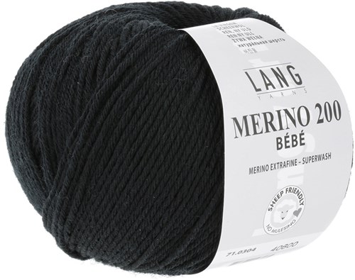 Lang Yarns Merino 200 Bebe 0304 Zwart-2