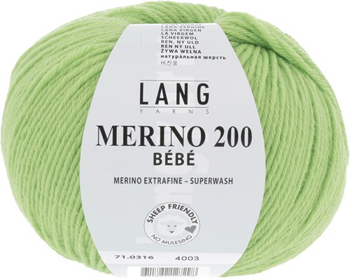 Lang Yarns Merino 200 Bebe 0316 Appel