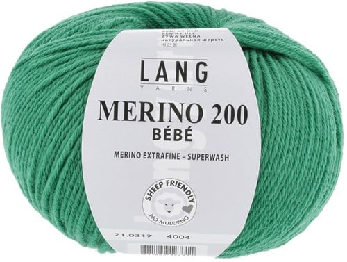Lang Yarns Merino 200 Bebe 0317 Groen