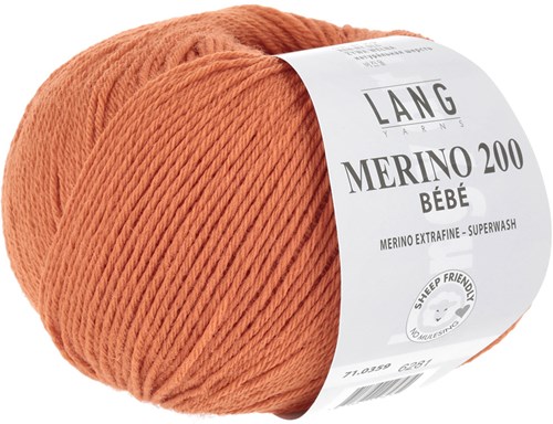 Lang Yarns Merino 200 Bebe 0359 Oranje-2