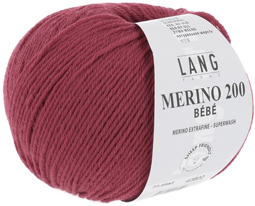 Lang Yarns Merino 200 Bebe 0362 Wijn Rood-2