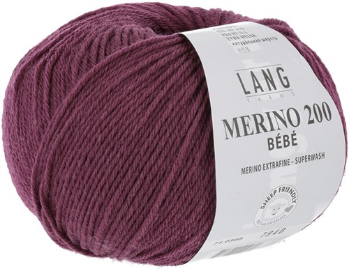 Lang Yarns Merino 200 Bebe 0366 Bosbes-2