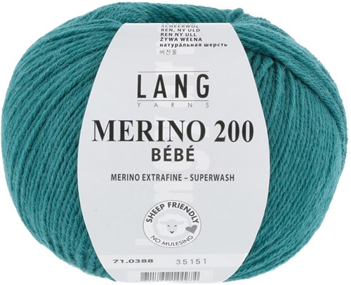 Lang Yarns Merino 200 Bebe 0388 Petrol