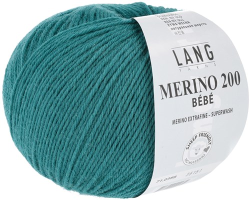 Lang Yarns Merino 200 Bebe 0388 Petrol-2