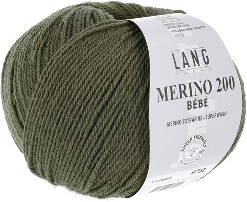 Lang Yarns Merino 200 Bebe 0398 Olijf-2