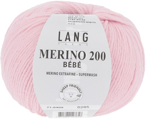 Lang Yarns Merino 200 Bebe 0409 Donkerroze