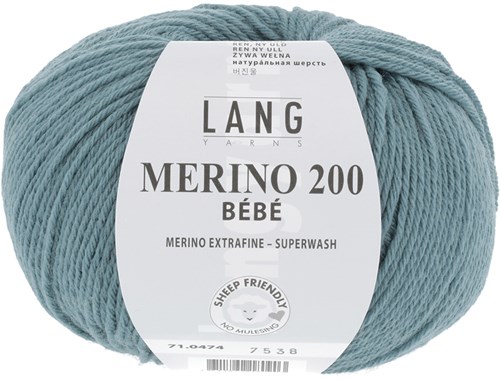 Lang Yarns Merino 200 Bebe 0474 Atlantisch