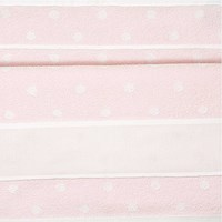 Rico Borduur Handdoek 50 x 100 cm 007 Roze/Wit-2