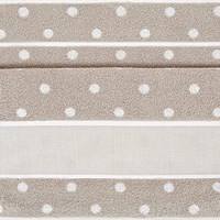 Rico Borduur Handdoek 50 x 100 cm 005 Beige/Wit-2