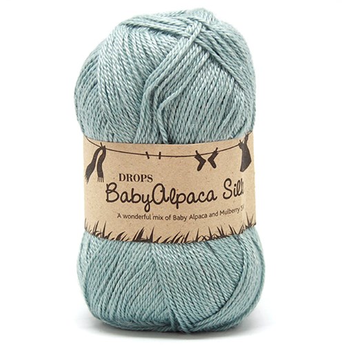 Drops BabyAlpaca Silk Uni Colour 7402 Light-sea-green