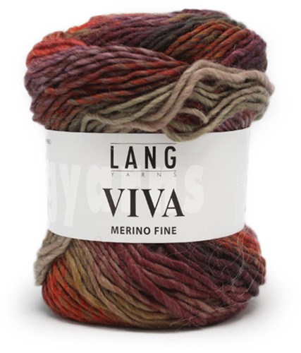 Lang Yarns Viva 75 Brown Orange/Violet