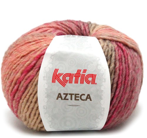 Katia Azteca 7852 Lichtrood/Beige/Oranje
