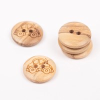 Drops houten knoop Auto 15 mm-2