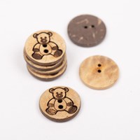 Drops kokosnoot knoop Beer 15 mm-2