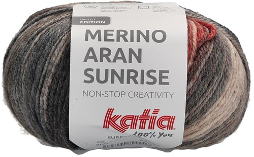 Katia Merino Aran Sunrise 300 Pale brown-Rust-Jeans
