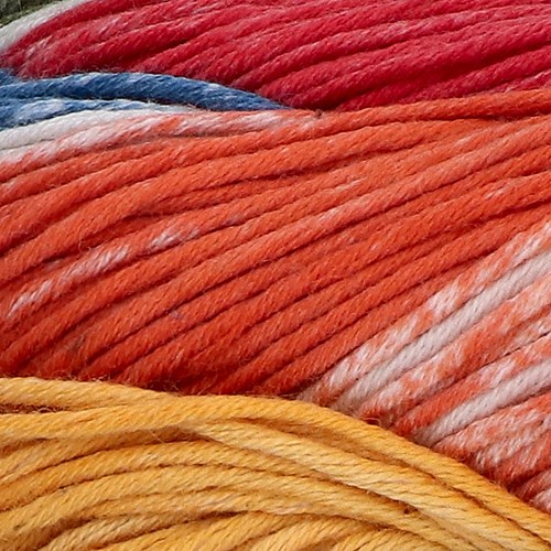 Katia Fair Cotton Infinity 103 Blauw-Wijnrood-Bremgeel-Donkergroen-2
