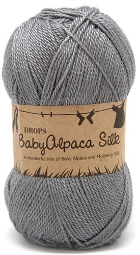 Drops BabyAlpaca Silk Uni Colour 8465 Medium-grey