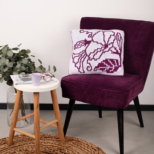 Merry Morning Glories Plum/White Garenpakket - Exclusief patroon-3