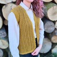 Goldenrod Waistcoat Haakpakket - It's Annemade