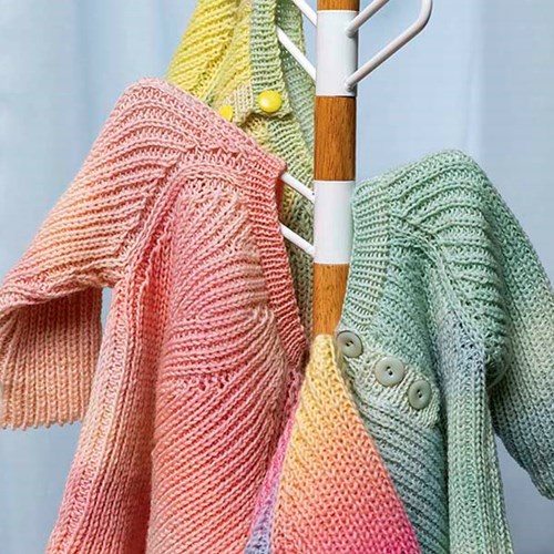 Lang Yarns Merino 200 Bebe Color 355 Multicolour green/salmon/lilac-3