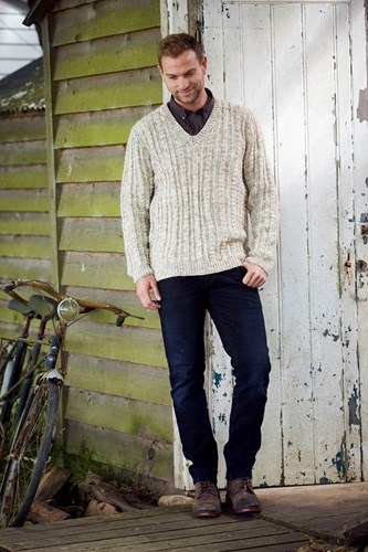 Breipatroon Stylecraft Special Aran With Wool No. 9341 Heren trui en vest-3