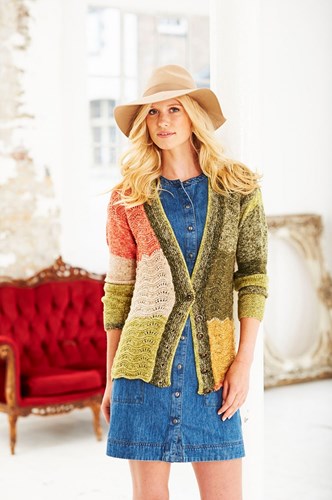 Breipatroon Stylecraft Batik Swirl DK No. 9483 Trui, vest en col-3