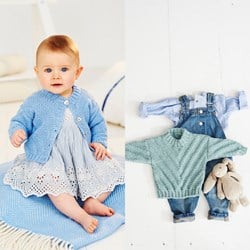 Breipatroon Stylecraft Bambino DK No. 9500 Babyvest en trui