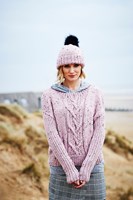 Breipatroon Stylecraft Special Aran With Wool No. 9555 Trui, col en muts-2