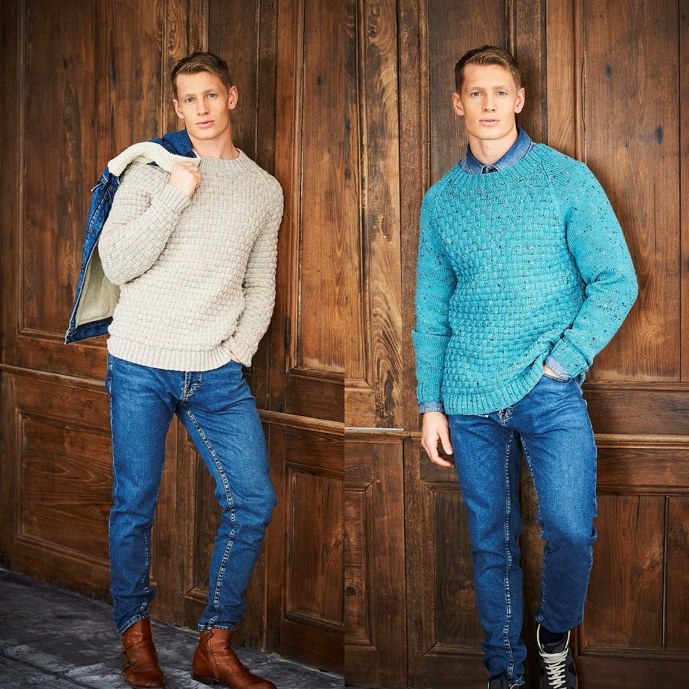 Trui met blouse eronder heren online