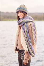 Essentials Super Kid Mohair Loves Silk Print Retro Sjaal Breipakket