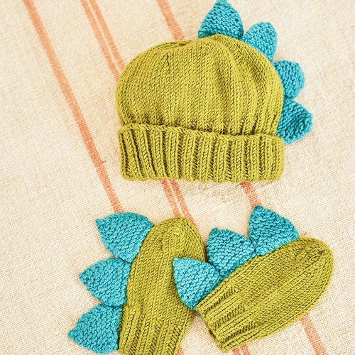 Breipatroon Stylecraft Bellissima DK No. 9853 Danny de Dinosaurus, muts en wanten-3