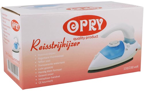 Opry Reisstrijkijzer 17,5 cm | Compact strijkijzer voor op reis-3