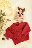 Breipatroon Stylecraft Bellissima DK No. 9869 Rendier, muts en trui-2