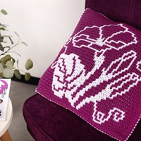 Merry Morning Glories Plum/White Garenpakket - Exclusief patroon-2
