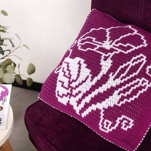 Merry Morning Glories Plum/White Garenpakket - Exclusief patroon-2