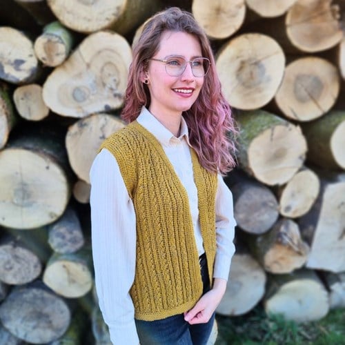 Goldenrod Waistcoat Haakpakket - It's Annemade