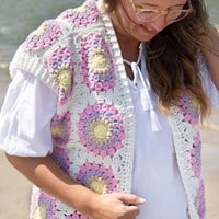 Pastel Sunset Gilet Garen- en Haakpakket - Finishing Stitches