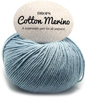 Drops Cotton Merino Uni Colour 9 IJsblauw